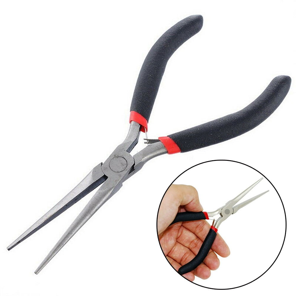 Jewelry Pliers Long Chain Nose Pliers Needle Nose Pliers Polishing Black 150mm 