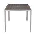 thumbnail image 3 of Pangea Home David 71" Modern Aluminum Patio Dining Table in Gray, 3 of 5