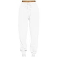thumbnail image 2 of Travel Pants Womens Sweatpants 2025 Ndbuld Women's Casual Loose Sports Sweatpants Ankle Trousers Gradient Fleece Pants White 2XL, 2 of 8