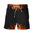 thumbnail image 7 of Stamzod Mens Shorts Five-Point Quick-Drying Sports Surfing Short Flame Digital Print Plus Size Seaside Vacation Beach Shorts, 7 of 7