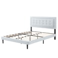 thumbnail image 6 of AENKYO Modern Full Size Upholstered Platform Bed Frame with Linen Fabric Headboard, No Box Spring Needed, Light Gray, 6 of 8