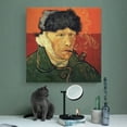 thumbnail image 4 of Vincent Van Gogh Self-portrait of Bandaged Ears And Pipe Poster Room Aesthetic Poster Print Art Wall Painting Canvas Posters Gifts Modern Bedroom Decor 20x20inch(50x50cm), 4 of 5