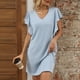 thumbnail image 4 of Vestido de Malla para las Mujeres Sexy, Cuello Redondo de Color Sólido, Vestido de Bolsillo sin Mangas, 4 of 6
