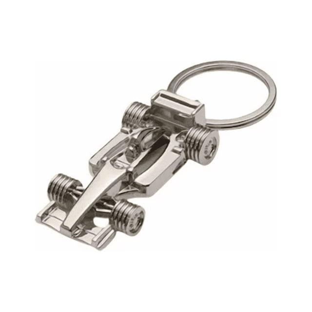 Llavero F1 Metal Coche De Carreras Xtellar plateado