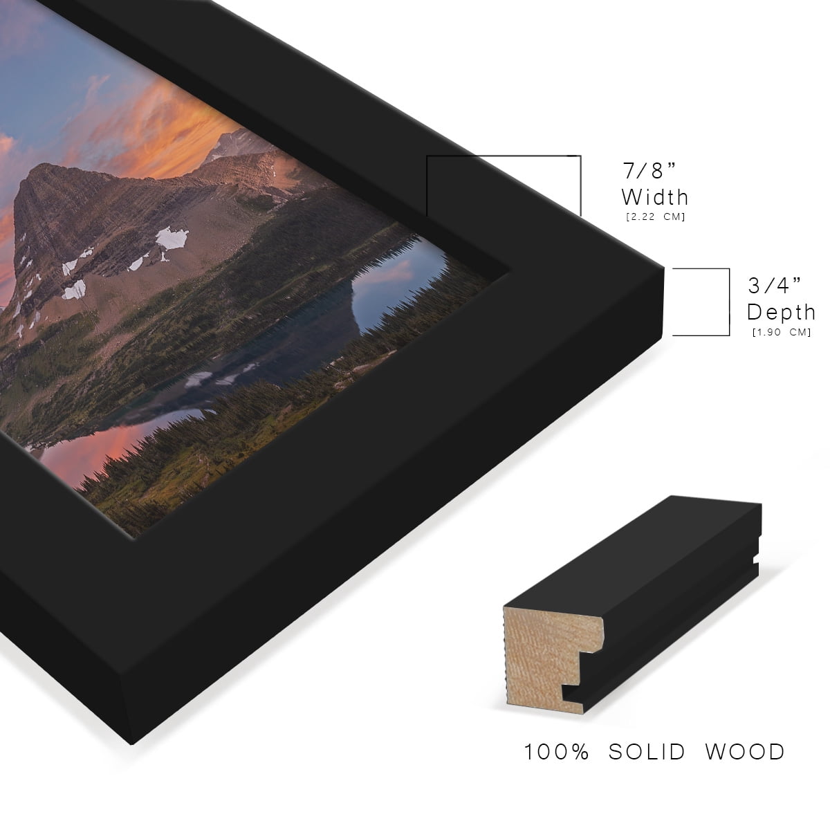 Modern 3.5 in. x 5 in. Black Picture Frame (Set of 4)