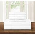 thumbnail image 3 of Elegant Comfort 1500 Hotel Quality Microfiber Wrinkle and Fade Resistant Cozy 6-Piece Bedding Set, Full White, 3 of 5