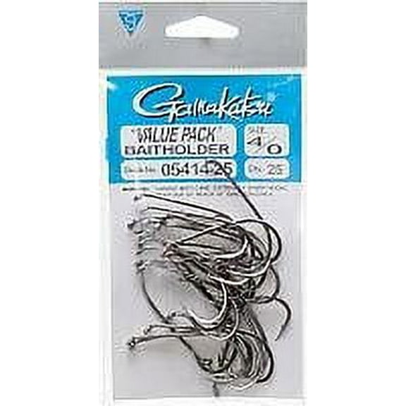 Gamakatsu Baitholder Hook 4/0, Needle Point, Offset, NS Black, 25pk