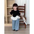 thumbnail image 2 of Spring 2025 New Fashion Girls Blouse 2-7Y Kids Long Sleeve T-shirt Children's Irregular Patchwork Bottoming Shirt Girls Clothing, 2 of 6