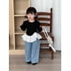 thumbnail image 2 of Primavera 2025, nueva moda para chicas, blusa de 2-7 años, camiseta de manga larga para niños, camisa de fondo de retazos irregulares, ropa para niñas, 2 of 6