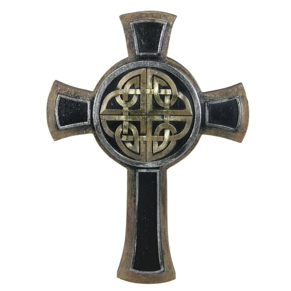 Roman Single Celtic Knot Wall Cross - 9.25" - Bronze Finish