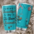 thumbnail image 5 of Its A Beautiful Day To Save Animals Stainless Steel Tumbler Vet Tech Gifts Mug With Lid 20oz Veterinary Gifts For Coworkers Cute Things For Vet Techs Insulated Coffee Cup, 5 of 6