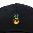 thumbnail image 2 of Dalix Pineapple Embroidered Cap Cotton Baseball Summer Cool Dad Hat Mens in Black, 2 of 5