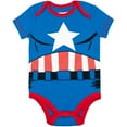thumbnail image 4 of Marvel Avengers Spider-Man Iron Man Captain America Newborn Baby Boys 5 Pack Bodysuits Newborn to Infant, 4 of 5