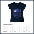 thumbnail image 7 of Buffalo Shield Women's V-Neck T-shirt Game Night Fantasy Football Fan Tailgate NY, 7 of 7
