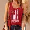 thumbnail image 2 of 250th Anniversary Tank Top for Women 1776-2026 - We the People Vintage Distressed American Flag Scoop Neck Sleeveless Tee - Patriotic Independence Day Graphic Top Red S, 2 of 8