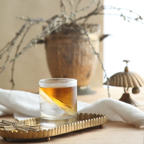 LAV 6-Piece Old Fashioned Whiskey Glasses , 10.75 oz Clear Glass Tumblers for Cocktails and Scotch