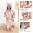 thumbnail image 3 of FORMRS Wearable Blanket Hoodie with Sleeves for Kids Cozy Flannel Sweatshirt, Pink Candy House, 3 of 7