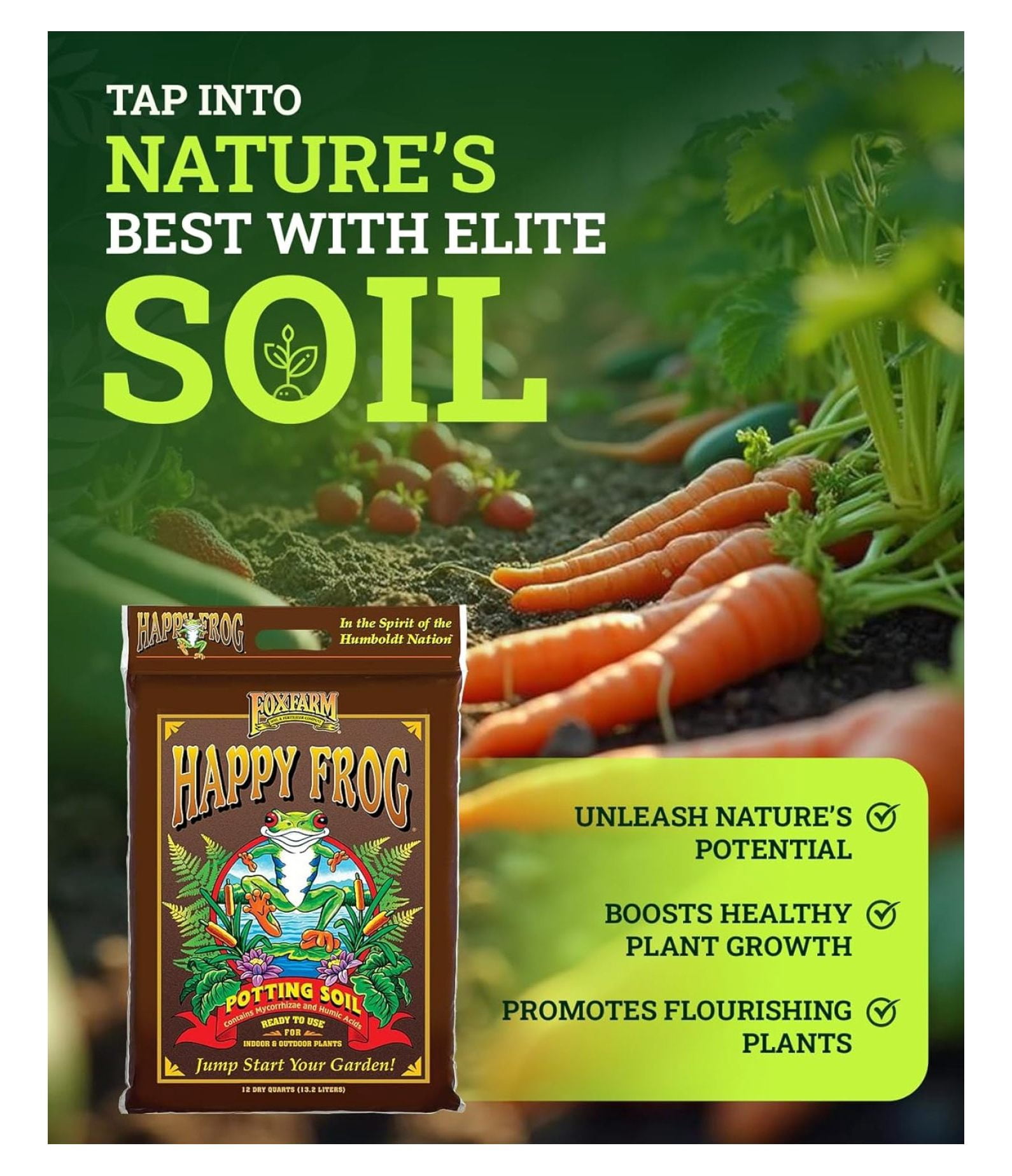 Happy Frog Potting Soil, 12qt – for Indoor/Outdoor Container Plants, Improves Root Efficiency, pH Adjusted for Optimal Nutrient Uptake – Contains Microbes and Humic Acids (Pack of 4)