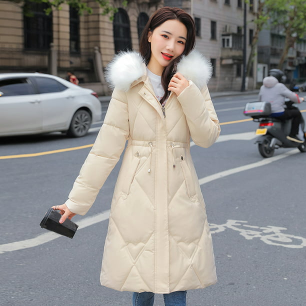 Black Friday deals! Womens Warm Long Coat Hoodies Collar Jacket