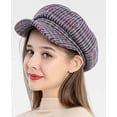 thumbnail image 5 of CoCopeaunts Classic Newsboy Hats for Women Plaid Octagonal Hat Tweed Bakerboy Hat Fiddler Cap Beret Cap Winter Warm, 5 of 6
