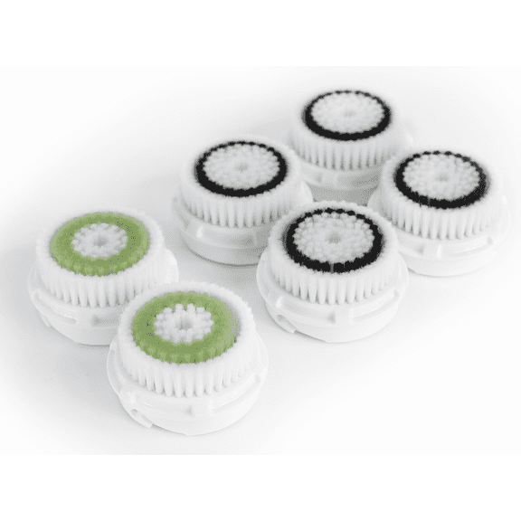 TreatMe100 4 Sensitive   2 Acne Replacement Facial Brush Heads, Compatible with Clarisonic Mia 2 Pro, Standard Size, 6 Ct