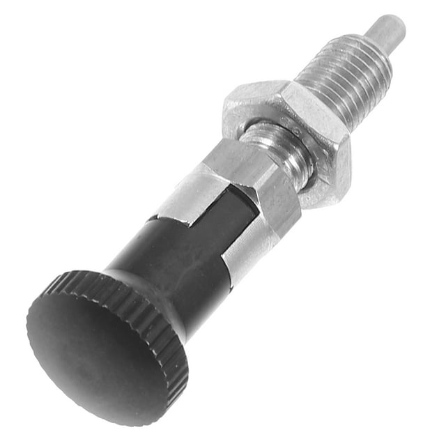 Houderco Retractable Spring Plunger Con Mango Acanalado De Inoxidable Para