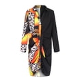 thumbnail image 3 of Inkach Women Professional Dress V-Neck Long Sleeve Print Bandage Shirt Dress, 3 of 5