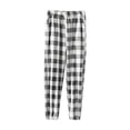 thumbnail image 4 of AWXNJUX Women's Long Fluffy Plush Thermal Flannel Pyjama Bottoms Winter Warm Cuddly Trousers Women's Checked Pyjama Trousers Fleece Pyjama Trousers With Pockets Casual Fleece Trousers (Gray,XL), 4 of 4