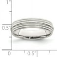 thumbnail image 2 of 925 Sterling Silver Polished 5mm Comfort-Fit Double Milgrain Size 6 Band Ring -  Jewelry Gift for Mom, 2 of 2