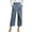 Blue #12, variant on Wide Leg Pants for Women High Waisted Dressy Casual Wrap Button Front Trousers Irregular Hem Palazzo Business Pant with Pockets Blue 2XL