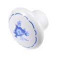 thumbnail image 6 of Uxcell White Blue Flower Printed Ceramic Cabinet Drawer Knob Smooth Handle Grip, 6 of 7