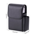 thumbnail image 3 of Cigarette case with PU Leather,Stainless Steel Bracket Cigarette Storage Box Pouch Lighter Holder Name Card Storage Container New(Black) By, 3 of 12