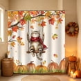 thumbnail image 5 of Yeciiwht Fall Thanksgiving Shower Curtain 71x71 in, Cat Pumpkin Maple Leaf Print Waterproof Bathroom Decor with 12 Hooks for Home Holiday Decor L, 5 of 6