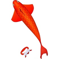 HENGDA KITE118"*39" Polyester Red Carp Kite Fish  Outside Toys