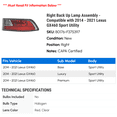thumbnail image 2 of Right Back Up Lamp Assembly - Compatible with 2014 - 2021 GX460 Sport Utility 2015 2016 2017 2018 2019 2020, 2 of 2