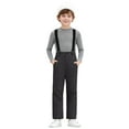 thumbnail image 2 of Dakiuu Kid's Snow Bib Pants Winter Waterproof Windproof Ski Trousers Insulated Snowboard Overalls with Detachable Straps for Boys Girls Black 6-7 Years (110), 2 of 9