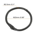 thumbnail image 2 of Shower Curtain Rings,20pcs - 1 Inch Loose Leaf Binder Rings for Shower Curtain Rods (Black), 2 of 5