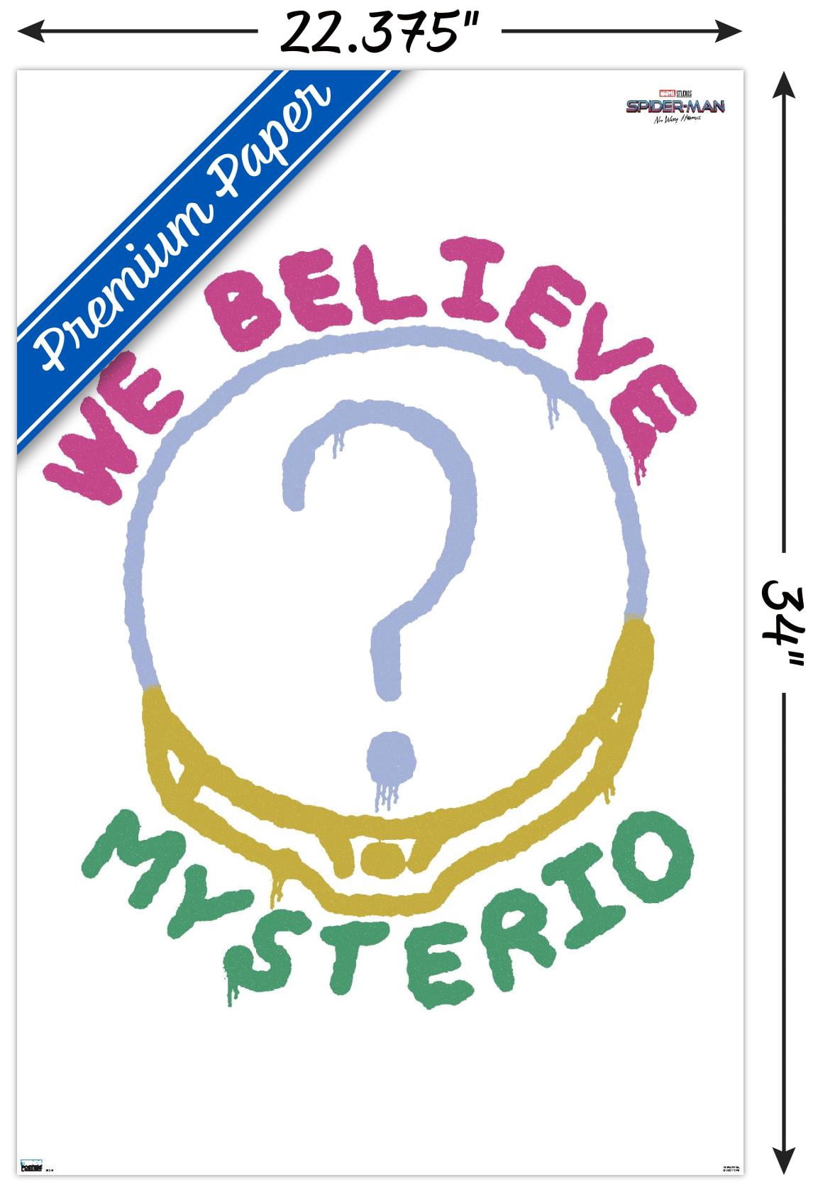 Marvel Spider-Man: No Way Home - We Believe Mysterio Wall Poster, 22.375" x 34"