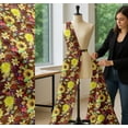 thumbnail image 5 of Soimoi Cotton Cambric Fabric Leaves & Sunflower Watercolor Printed Fabric 1 Yard 42 Inch Wide, 5 of 7