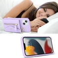 thumbnail image 4 of for iPhone 13 Case Wallet with Strap for Women - Crossbody Lanyard, Zipper Pocket, Credit Card Holder, Ring Stand - RFID Blocking Phone Wallet Case for iPhone 13 (6.1 inch,Purple), 4 of 18