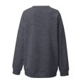 thumbnail image 4 of WEAIXIMIUNG Chandails en Molleton pour Femmes Chandails en Molleton Tendance pour Femmes Tee-Shirts Graphiques à Manches Longues Décontractés Chandails en Molleton Col Rond Pull Tops pour Femmes, 4 of 5
