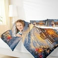 thumbnail image 4 of Manfei Girly 3D Snowman Queen Comforter Set for Kid, Merry Christmas Bedding Comforter Set, Western Winter Festival Reversible Bedding Set, Breathable Home Decor, 3pcs, 4 of 8