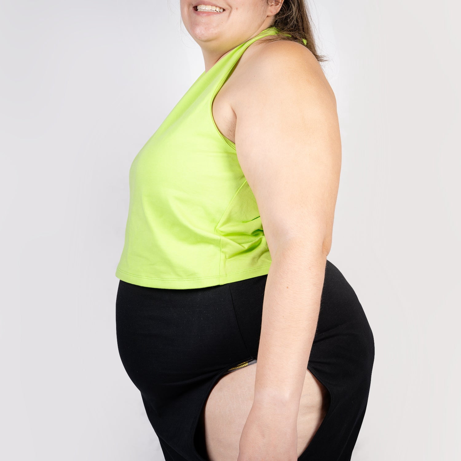 plus size neon crop top