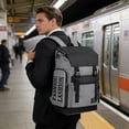 thumbnail image 5 of Huzdenx Large Capacity Men's Backpack, Casual Travel Laptop Daypack, Comfort Multi Pocket Shoulder Bag for Business Commute Outdoor Trips, 5 of 5