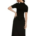 thumbnail image 4 of Women's Plus Size All Black Front Cut Out Midi Dress, 4 of 5