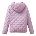 thumbnail image 5 of Women's Bomber Jacket Zip Up Coat with Pockets Purple XXXXL, 5 of 5