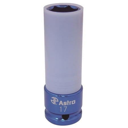 

17mm Impact Socket with Chrome Protective Plastic Sleeve and Shallow Broach