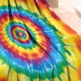 thumbnail image 3 of Rainbow Tie Dye Concentric Circles Blanket,Comfortable Soft Flannel Throw Blanket,All Season,Warm Lightweight Blankets for Sofa Bed Couch Living Room Chair,30"x40", 3 of 4