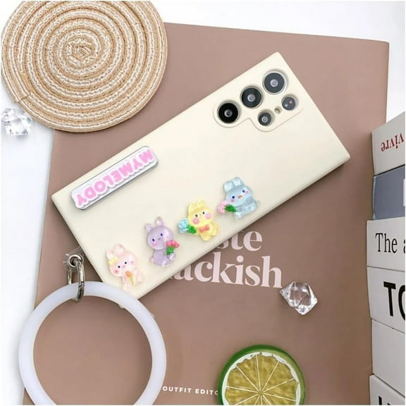 Compatible for Samsung Galaxy S24 Ultra Case, Cute Bunny Shockproof Protective Cover for Women with Bracelet, Kickstand Women Girls Shockproof Cover for S24 Ultra (Samsung Galaxy S24 Ultra)