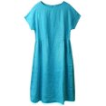 thumbnail image 1 of Dress, Women Solid Color Large Hem Short Sleeve Pockets Loose Midi for Work, 1 of 8